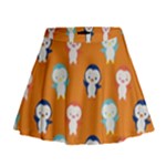 Cute Penguin Funny Pattern Mini Flare Skirt