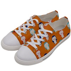 Cute Penguin Funny Pattern Women s Low Top Canvas Sneakers by Grandong