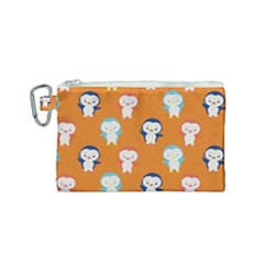 Cute Penguin Funny Pattern Canvas Cosmetic Bag (small) by Grandong