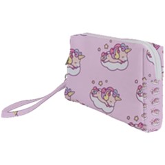 Unicorn Clouds Colorful Cute Pattern Sleepy Wristlet Pouch Bag (small) by Grandong