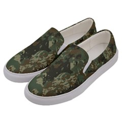 Camouflage Splatters Background Men s Canvas Slip Ons by Grandong