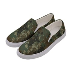Camouflage Splatters Background Women s Canvas Slip Ons by Grandong