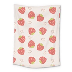 Strawberries Pattern Design Medium Tapestry by Grandong