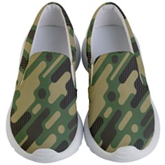 Camouflage Pattern Background Kids Lightweight Slip Ons by Grandong