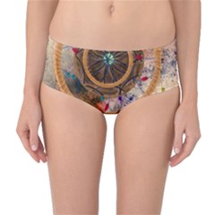 Dream Catcher Colorful Vintage Mid-waist Bikini Bottoms by Cemarart