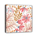 Red Flower Seamless Floral Flora Mini Canvas 6  x 6  (Stretched)