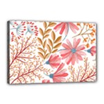 Red Flower Seamless Floral Flora Canvas 18  x 12  (Stretched)