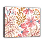Red Flower Seamless Floral Flora Deluxe Canvas 20  x 16  (Stretched)