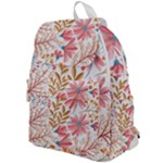 Red Flower Seamless Floral Flora Top Flap Backpack