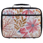 Red Flower Seamless Floral Flora Full Print Lunch Bag