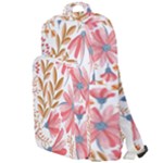 Red Flower Seamless Floral Flora Double Compartment Backpack