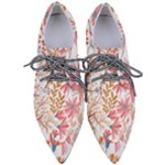 Red Flower Seamless Floral Flora Pointed Oxford Shoes