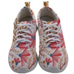 Red Flower Seamless Floral Flora Mens Athletic Shoes