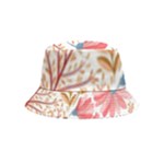 Red Flower Seamless Floral Flora Inside Out Bucket Hat (Kids)