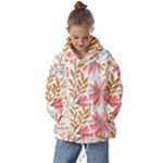 Red Flower Seamless Floral Flora Kids  Oversized Hoodie