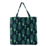 Peacock Pattern Grocery Tote Bag