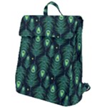 Peacock Pattern Flap Top Backpack