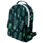 Peacock Pattern Flap Pocket Backpack (Small)