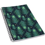 Peacock Pattern 5.5  x 8.5  Notebook