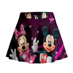 Cartoons, Disney, Mickey Mouse, Minnie Mini Flare Skirt by nateshop