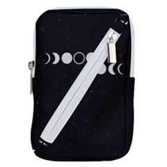 Moon Phases, Eclipse, Black Belt Pouch Bag (small) by nateshop