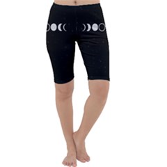 Moon Phases, Eclipse, Black Cropped Leggings  by nateshop