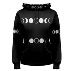 Moon Phases, Eclipse, Black Women s Pullover Hoodie by nateshop