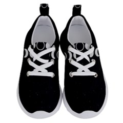 Moon Phases, Eclipse, Black Running Shoes by nateshop