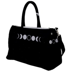 Moon Phases, Eclipse, Black Duffel Travel Bag by nateshop