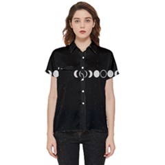 Moon Phases, Eclipse, Black Short Sleeve Pocket Shirt by nateshop