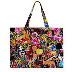 Sticker Bomb, Art, Cartoon, Dope Zipper Mini Tote Bag by nateshop