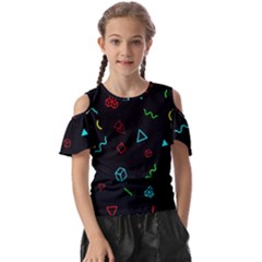 Black, Dark, Galaxy Kids  Butterfly Cutout T-shirt by nateshop