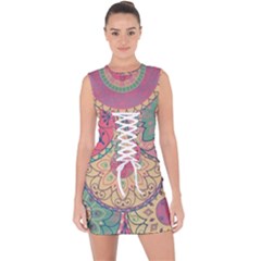 Pattern , Comic, Art, Supreme, Designs Lace Up Front Bodycon Dress by nateshop