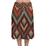 Fabric Abstract Pattern Fabric Textures, Geometric Velvet Flared Midi Skirt