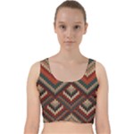 Fabric Abstract Pattern Fabric Textures, Geometric Velvet Racer Back Crop Top