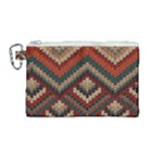 Fabric Abstract Pattern Fabric Textures, Geometric Canvas Cosmetic Bag (Medium)