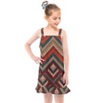 Fabric Abstract Pattern Fabric Textures, Geometric Kids  Overall Dress