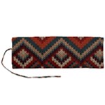 Fabric Abstract Pattern Fabric Textures, Geometric Roll Up Canvas Pencil Holder (M)