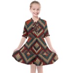 Fabric Abstract Pattern Fabric Textures, Geometric Kids  All Frills Chiffon Dress