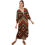 Fabric Abstract Pattern Fabric Textures, Geometric Grecian Style  Maxi Dress