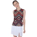 Fabric Abstract Pattern Fabric Textures, Geometric Women s Sleeveless Sports Top