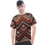 Fabric Abstract Pattern Fabric Textures, Geometric Men s Sport Top