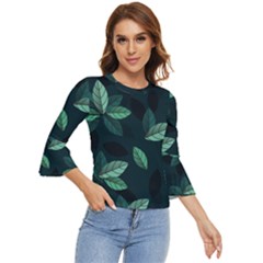 Foliage Bell Sleeve Top
