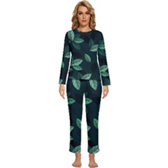 Foliage Womens  Long Sleeve Lightweight Pajamas Set