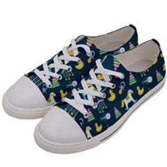 Cute Babies Toys Seamless Pattern Women s Low Top Canvas Sneakers by Ndabl3x