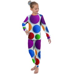 Abstract Dots Colorful Kids  Long Sleeve Set  by nateshop