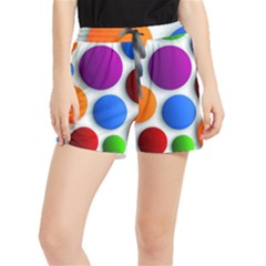 Abstract Dots Colorful Women s Runner Shorts by nateshop