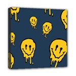 Aesthetic, Blue, Mr, Patterns, Yellow, Tumblr, Hello, Dark Mini Canvas 8  x 8  (Stretched)