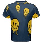 Aesthetic, Blue, Mr, Patterns, Yellow, Tumblr, Hello, Dark Men s Cotton T-Shirt