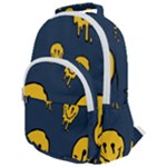 Aesthetic, Blue, Mr, Patterns, Yellow, Tumblr, Hello, Dark Rounded Multi Pocket Backpack